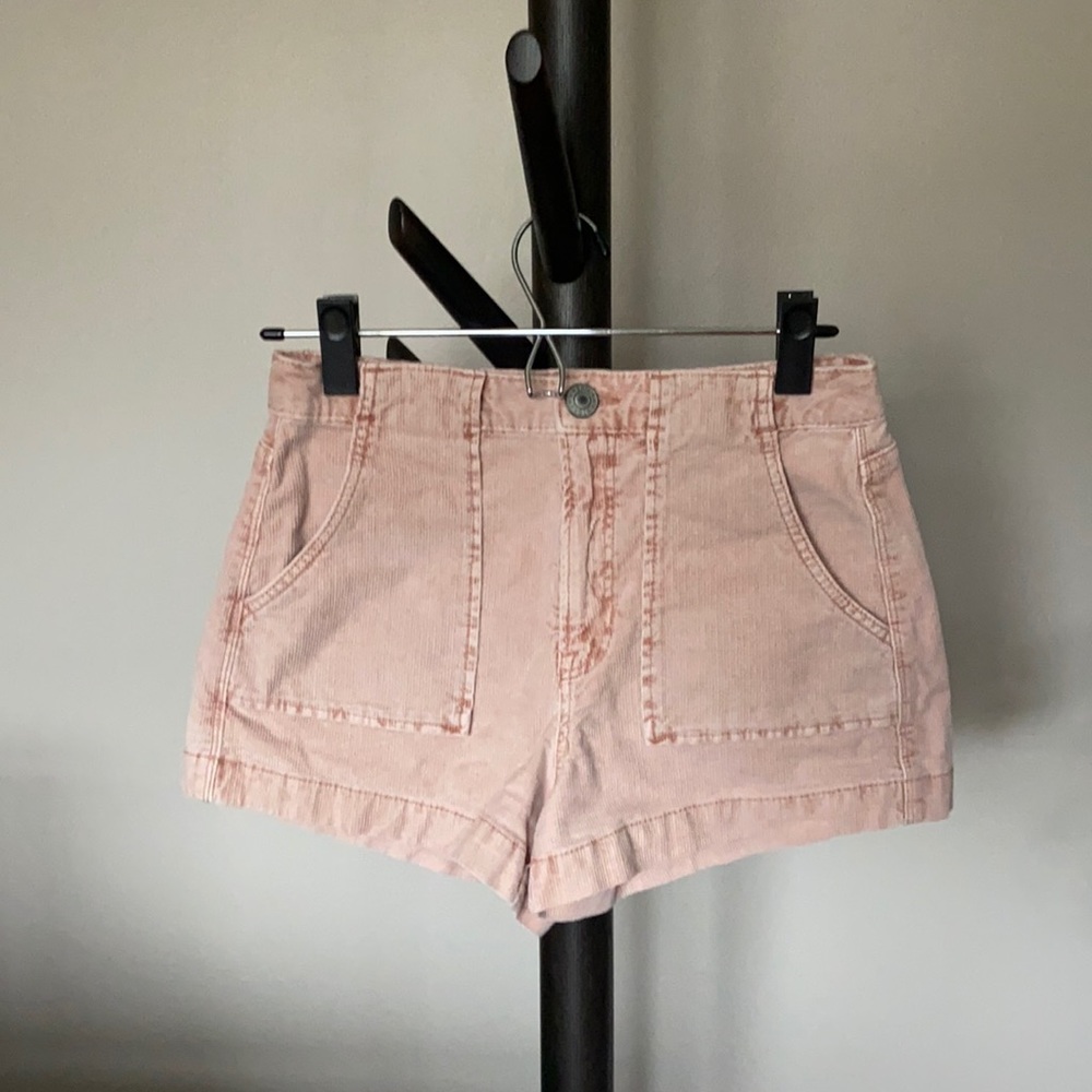 Light Pink Corduroy Shorts